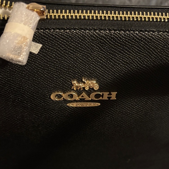 Brand New Coach Black Tote with Gold Accents - Picture 7 of 7